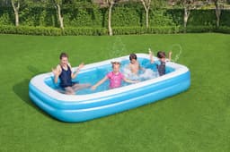 Opblaasbare spullen voor kinderen Bestway Blauw Rechthoekig Opblaasbaar Familiezwembad 3,05 m x 1,83 m x 46 cm Bestway 2