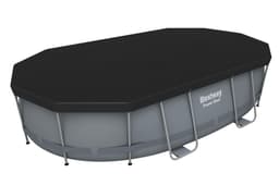 Bovengronds zwembad Power Steel bovengrondse ovale set van 488x305x107 cm donkergrijs Bestway 6