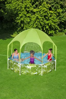 Opblaasbare spullen voor kinderen Bestway Splash-in-Shade Rond Bovengronds Zwembad met UV Careful Zonnescherm Bestway 9