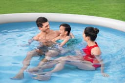 Bovengronds zwembad Fast Set grijze bovengrondse ronde opblaasbare set van 366x76 cm Bestway 4