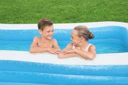 Opblaasbare spullen voor kinderen Bestway Blauw Rechthoekig Opblaasbaar Familiezwembad 3,05 m Bestway 4