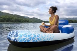 Opblaasbare strandartikelen Hydro Force Indigo Wave Zwembad en Rivier Luchtmatras Lounger 1,83 m Bestway 3