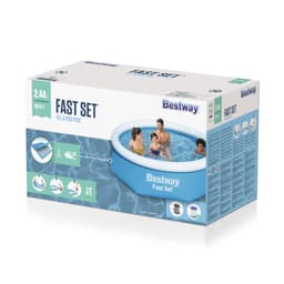 Bovengronds zwembad Fast Set bovengrondse ronde opblaasbare set van 244x61 cm blauw Bestway 6