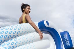 Opblaasbare strandartikelen Hydro Force Indigo Wave Zwembad en Rivier Luchtmatras Lounger 1,83 m Bestway 8