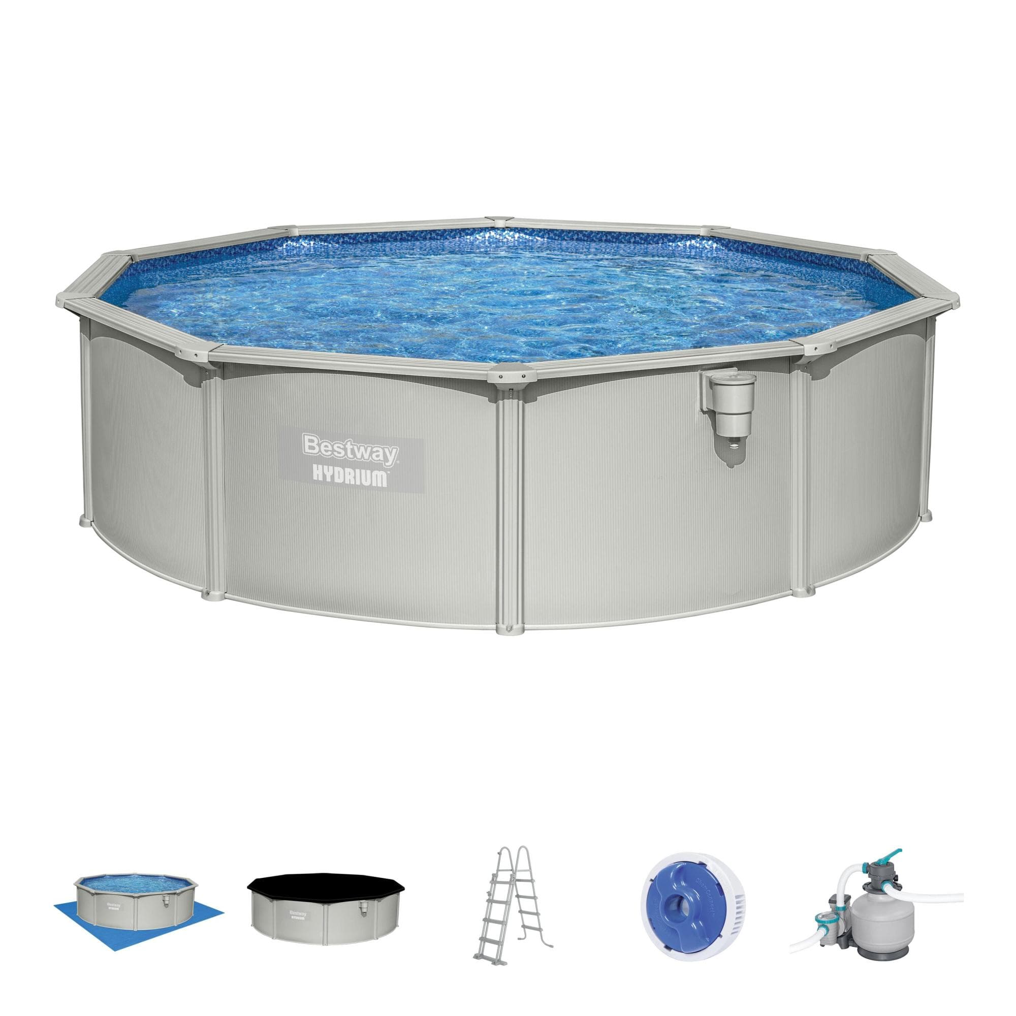 Bovengronds zwembad Bestway Hydrium Bovengronds Zwembad Set met Stalen Wanden 4,57 m x 1,22 m Bestway 1
