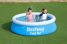 Bovengronds zwembad Fast Set bovengronds rond opblaasbaar zwembad van 183X51 cm Bestway 2