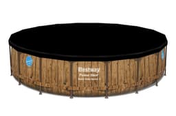 Bovengronds zwembad Power Steel Swim Vista bovengrondse ronde set van 549x122 cm licht houteffect Bestway 6