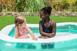 Opblaasbare spullen voor kinderen Bestway Groenblauw Rechthoekig Opblaasbaar Familiezwembad 2.00m x 1.46m x 48cm  Bestway 6