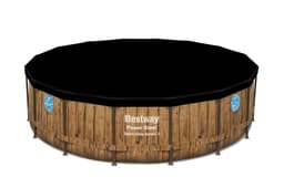 Bovengronds zwembad Power Steel Swim Vista bovengrondse ronde set van 488x122 cm licht houteffect Bestway 6