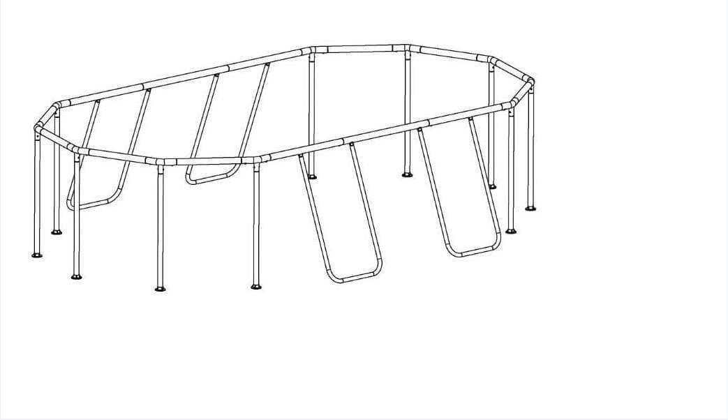 14' x 8'2" x 39.5"/4.27m x 2.50m x 1.00m Pool Complete Frame