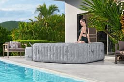 Opblaasbare bubbelbaden Lay-Z Spa Lay-Z-Spa San Francisco Energy-Efficient Smart HydroJet Pro Opblaasbare Spa met App Bediening 5-7 Personen Bestway 5