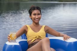 Opblaasbare strandartikelen Hydro Force Indigo Wave Zwembad en Rivier Luchtmatras Lounger 1,83 m Bestway 7