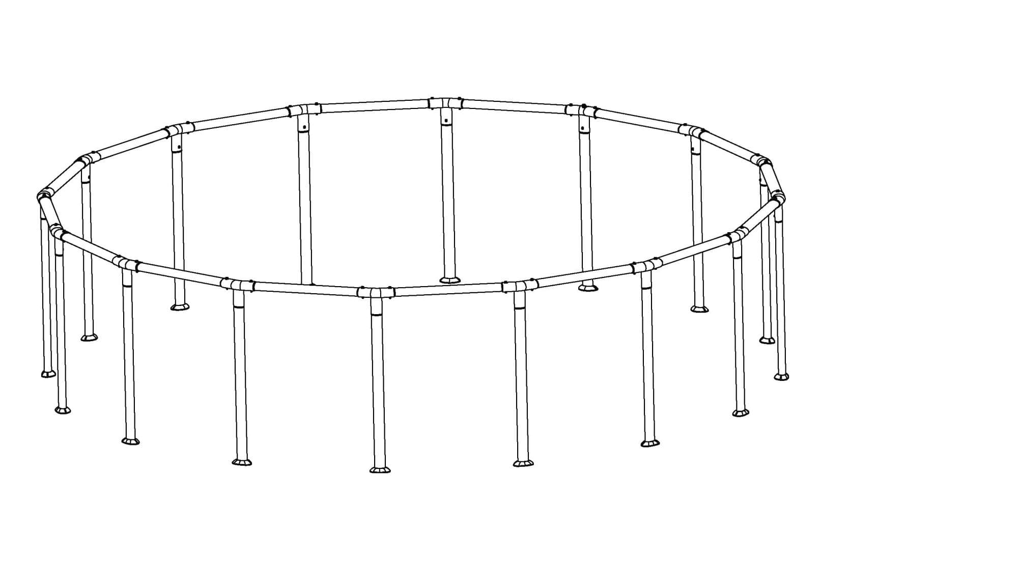 16' x 48"/4.88m x 1.22m Pool Frame(1/2)