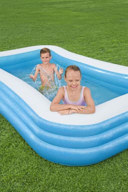 Opblaasbare spullen voor kinderen Bestway Blauw Rechthoekig Opblaasbaar Familiezwembad 3,05 m Bestway 6