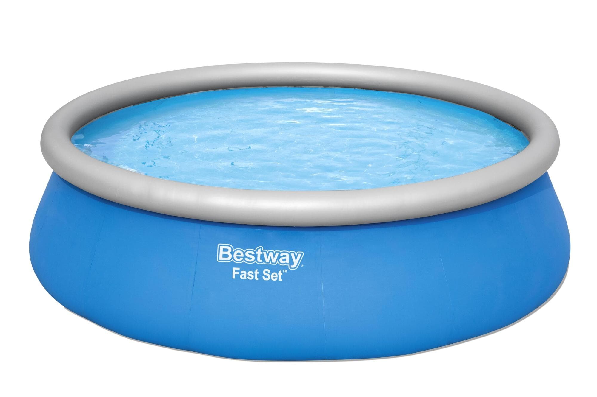 Bovengronds zwembad Fast Set bovengrondse ronde opblaasbare set van 457x122 cm blauw Bestway 1