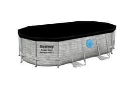 Bovengronds zwembad Power Steel Swim Vista bovengrondse ovale set van 427x250x100 cm met steenmotief Bestway 9
