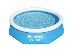 Bovengronds zwembad Fast Set bovengronds rond opblaasbaar zwembad van 244x61 cm Bestway 1