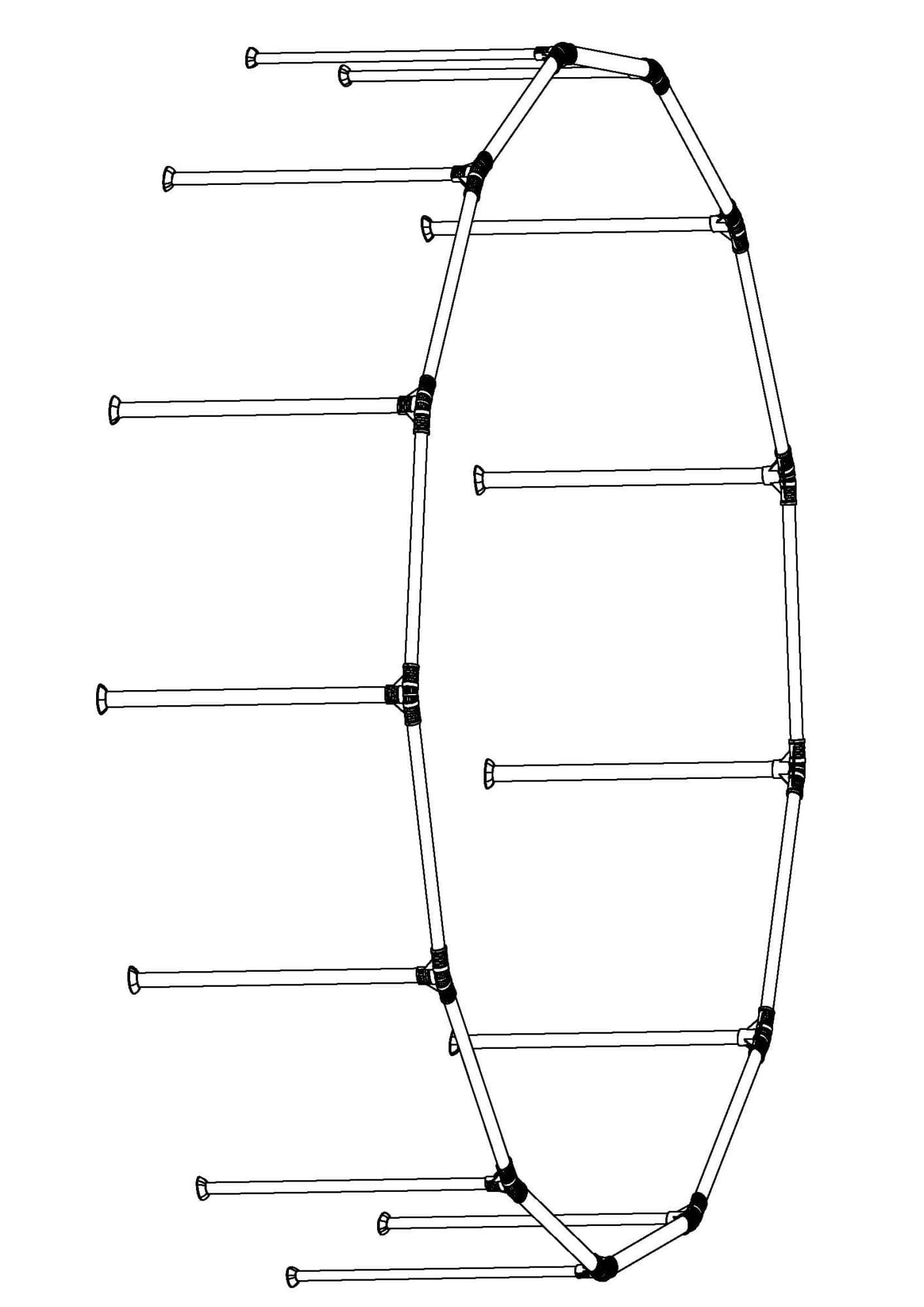 13' x 42"/3.96m x 1.07m Pool Complete Frame(1/2)