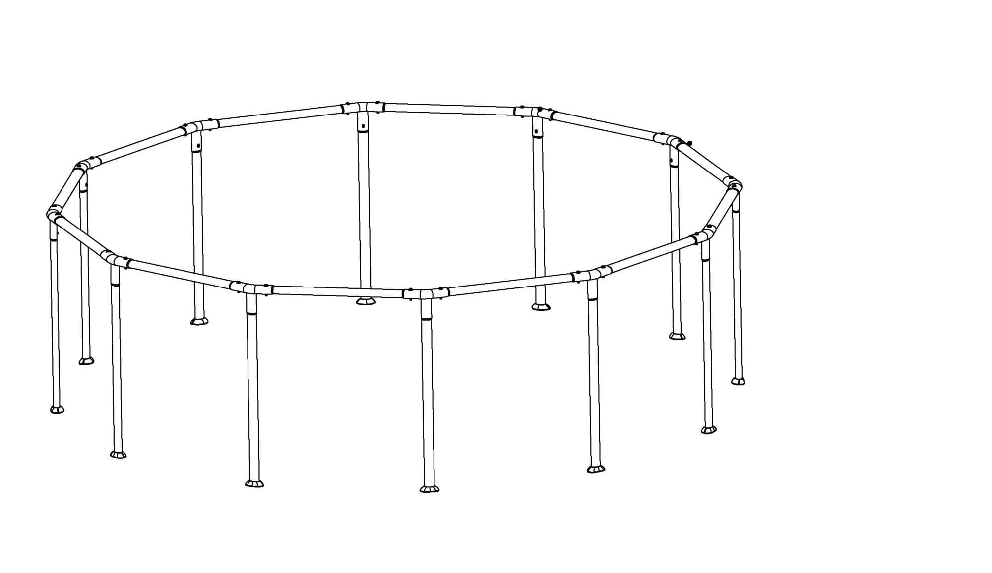 12' x 39.5"/3.66m x 1.00m Pool complete Frame(1/2)