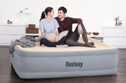 Luchtbed Bestway 2,03 m x 1,52 m x 46 cm Tritech luchtbed met slaapoppervlak van schuim Queen met ingebouwde AC-pomp Bestway 9