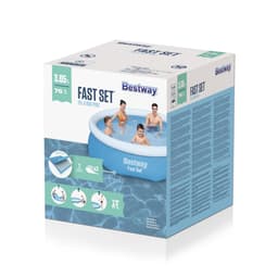 Bovengronds zwembad Fast Set bovengronds rond opblaasbaar zwembad van 305x76 cm blauw Bestway 3
