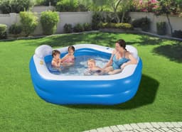 Opblaasbare spullen voor kinderen Bestway Backyard Oasis Opblaasbaar Familiezwembad 2,13 m x 2,06 m x 69 cm Bestway 5