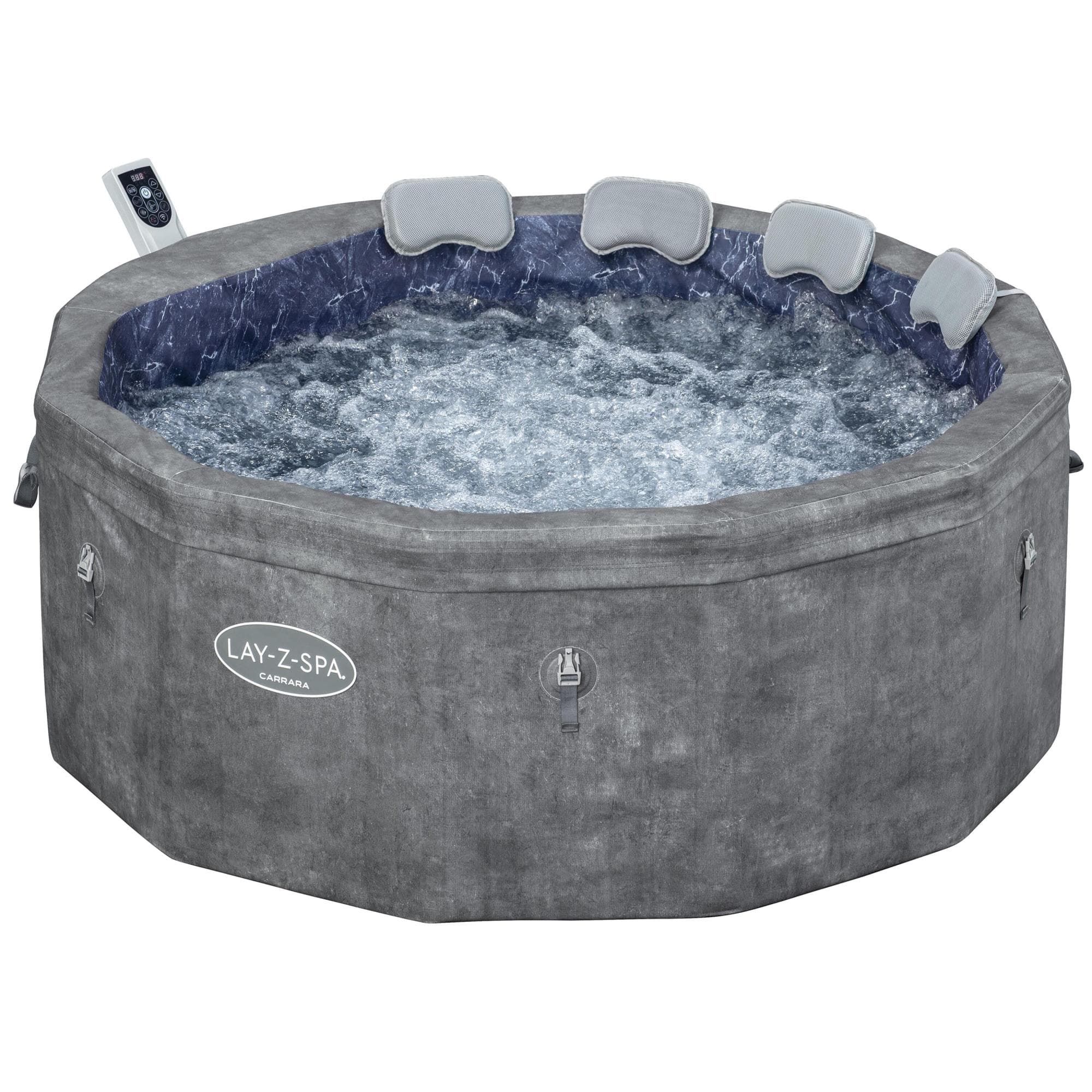 Opblaasbare bubbelbaden Lay-Z Spa Lay-Z-Spa Carrara Energy-Efficient Smart AirJet Spa met App Bediening 4-6 Personen Bestway 1