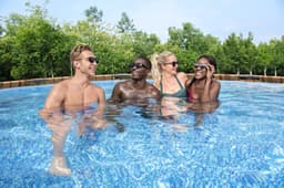 Bovengronds zwembad Power Steel Swim Vista bovengrondse ronde set van 549x122 cm licht houteffect Bestway 3