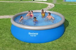 Bovengronds zwembad Fast Set bovengrondse ronde opblaasbare set van 457x122 cm blauw Bestway 5