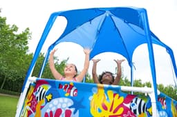 Opblaasbare spullen voor kinderen Bestway Steel Pro UV Careful Splash-in-Shade Rond Bovengronds Zwembad 1,83 m x 51 cm Bestway 7