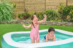 Opblaasbare spullen voor kinderen Bestway Groenblauw Rechthoekig Opblaasbaar Familiezwembad 2.00m x 1.46m x 48cm  Bestway 5