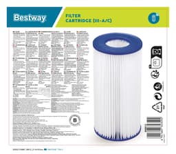Accessoires Bestway Zwembad Filterpatroon (III-A/C) Bestway 6