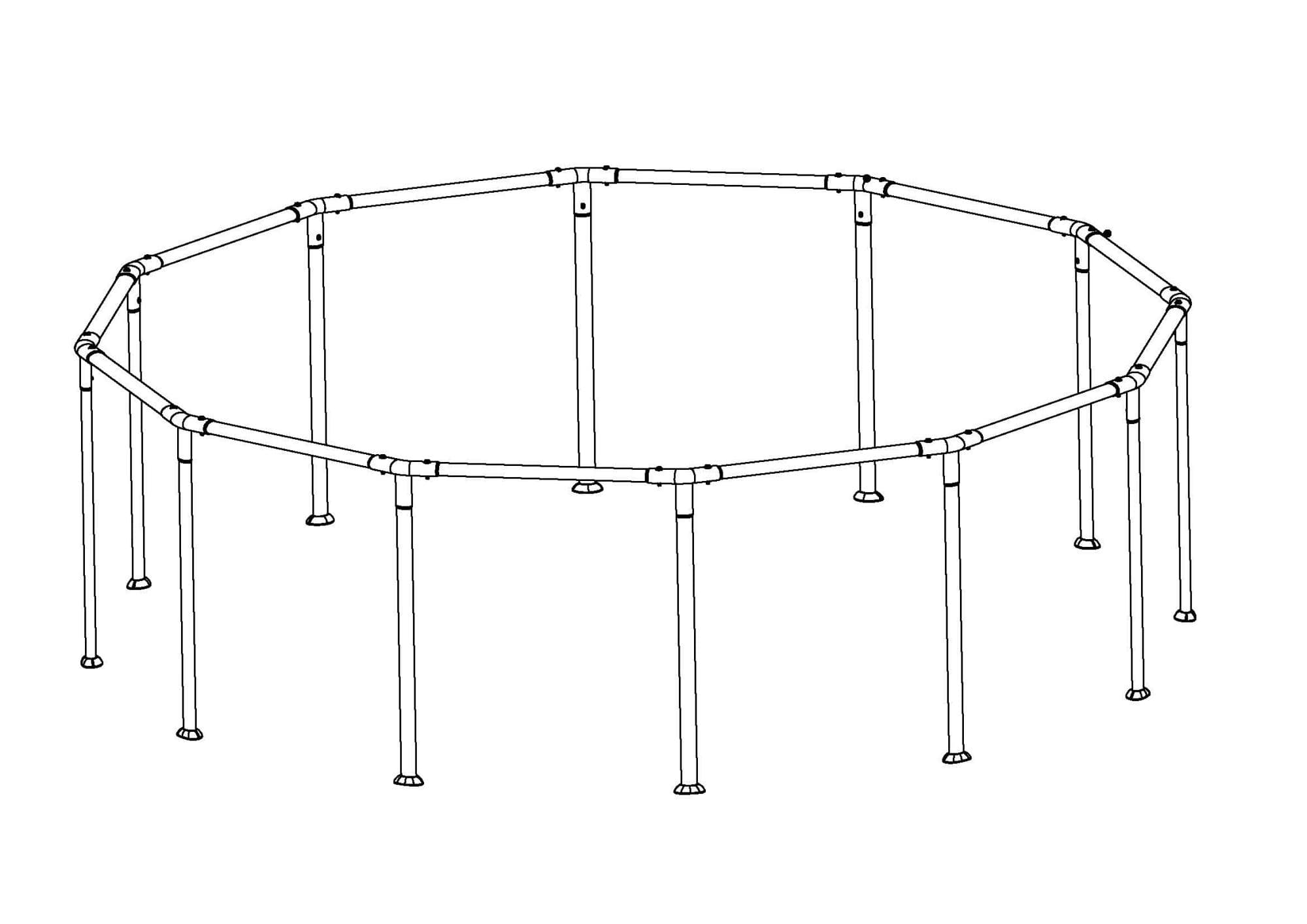 12' x 30"/3.66m x 76cm Pool Frame