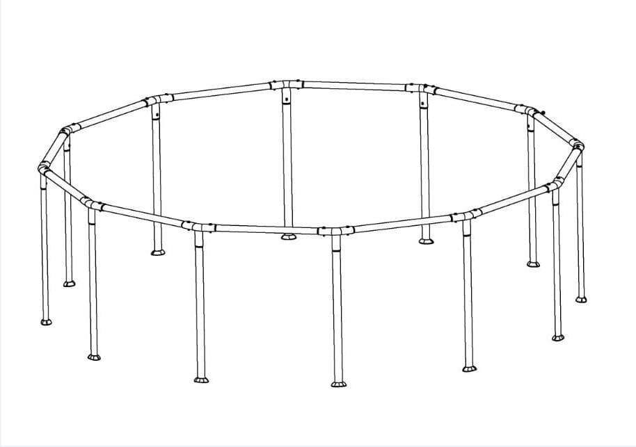 13' x 33"/3.96m x 84cm Pool Complete Frame(2/2)