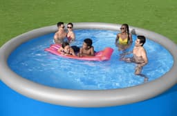 Bovengronds zwembad Fast Set bovengrondse ronde opblaasbare set van 457x122 cm blauw Bestway 6