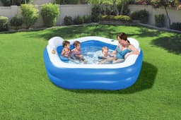 Opblaasbare spullen voor kinderen Bestway Backyard Oasis Opblaasbaar Familiezwembad 2,13 m x 2,06 m x 69 cm Bestway 2