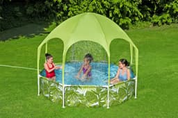 Opblaasbare spullen voor kinderen Bestway Splash-in-Shade Rond Bovengronds Zwembad met UV Careful Zonnescherm Bestway 2
