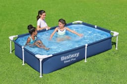 Bovengronds zwembad Power Steel basisstructuur zwembad en rechthoekige liner van 221x150x43 cm Bestway 3