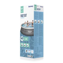 Bovengronds zwembad Fast Set grijze bovengrondse ronde opblaasbare set van 457x107 cm Bestway 7