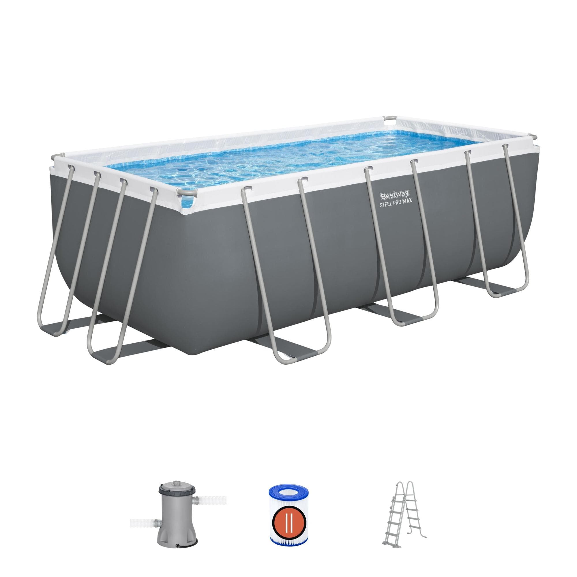 Bovengronds zwembad Bestway Steel Pro MAX Bovengrondse Zwembad Set 4,12 m x 2,01 m x 1,22 m Bestway 1