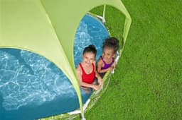Opblaasbare spullen voor kinderen Bestway Splash-in-Shade Rond Bovengronds Zwembad met UV Careful Zonnescherm Bestway 3