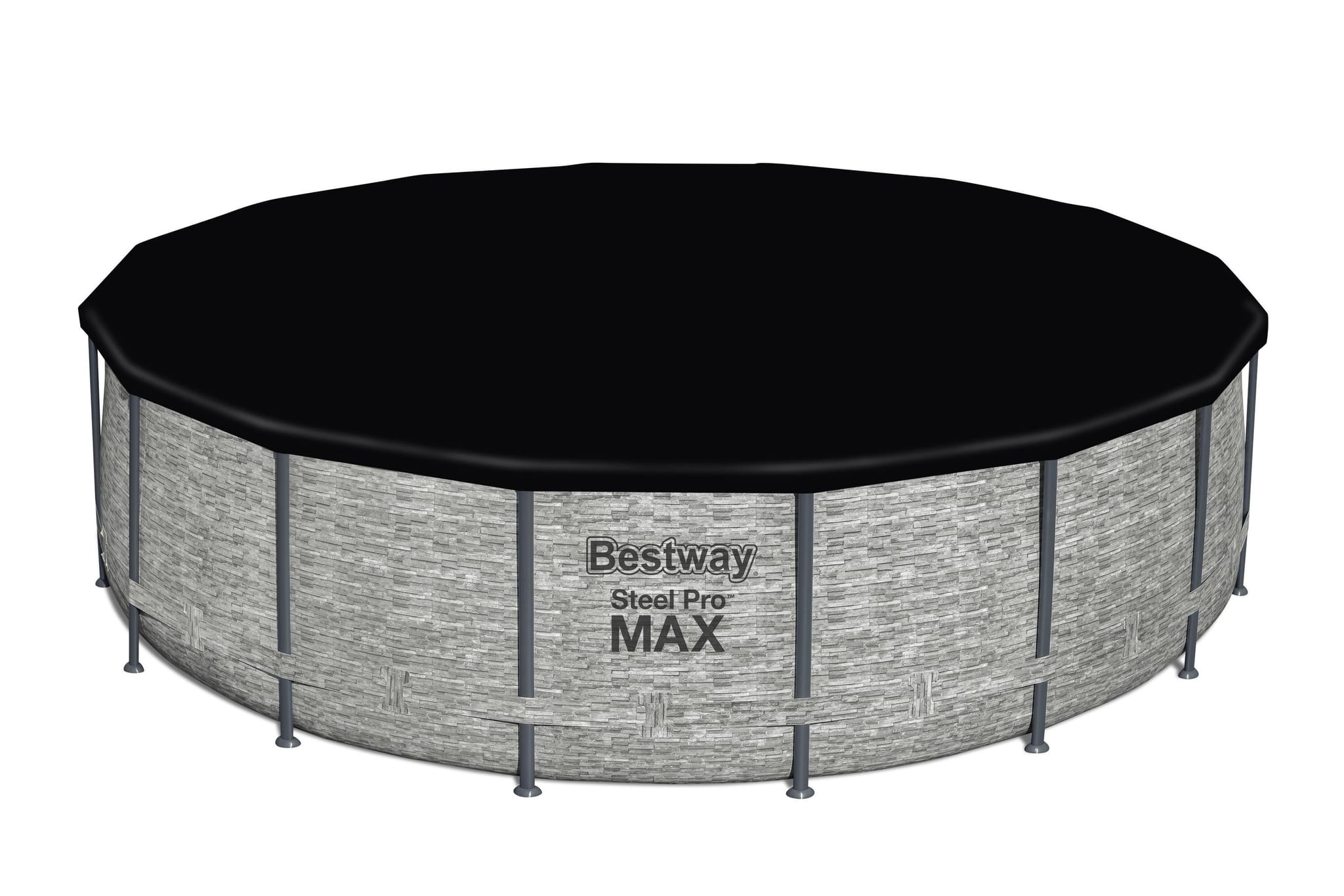 Bovengronds zwembad Steel Pro MAX bovengrondse set van 488x122 cm steenmotief Bestway 4