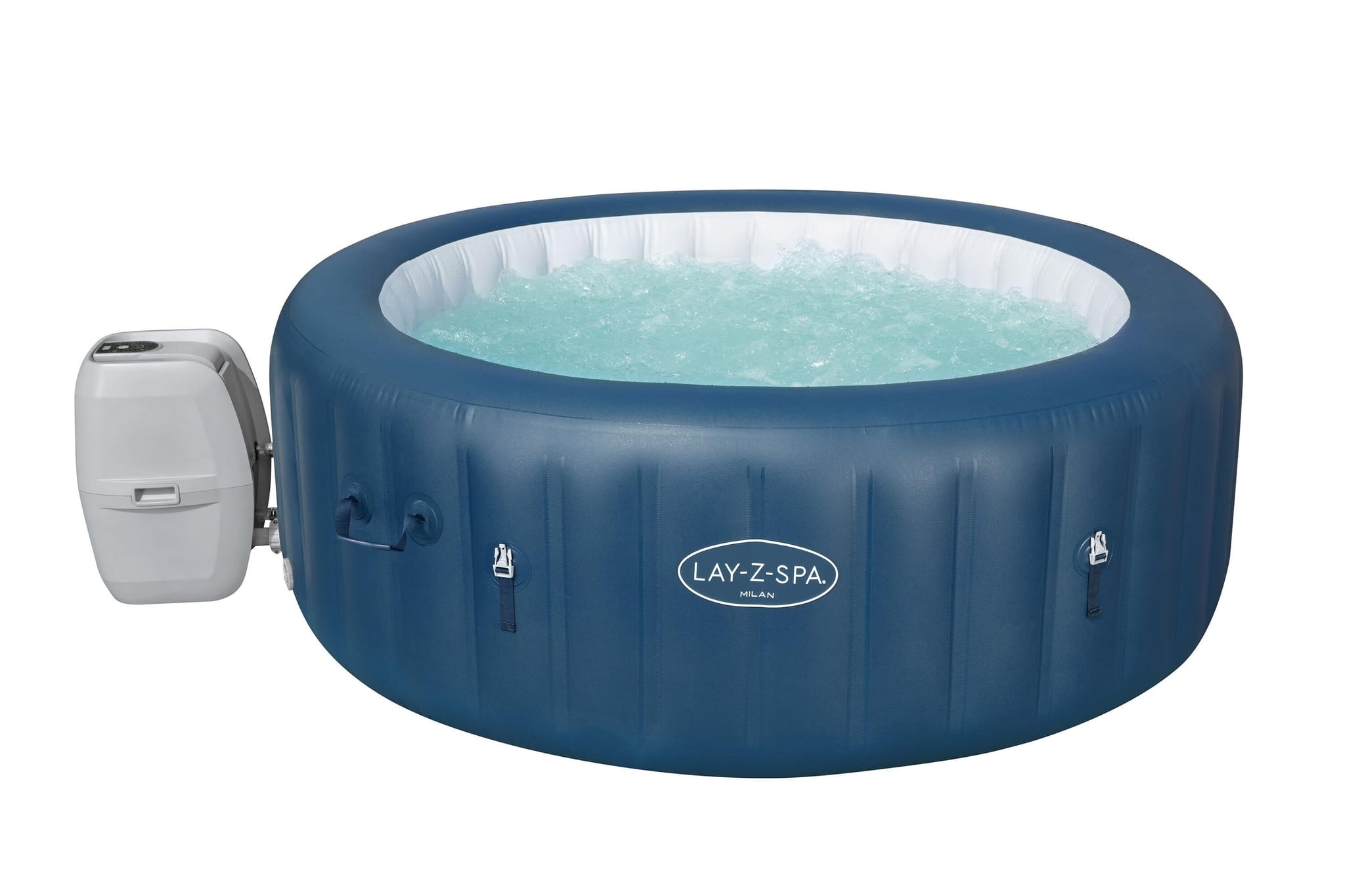 Opblaasbare bubbelbaden Lay-Z Spa Lay-Z-Spa Milan AirJet Plus opblaasbare spa 4-6 personen Bestway 1