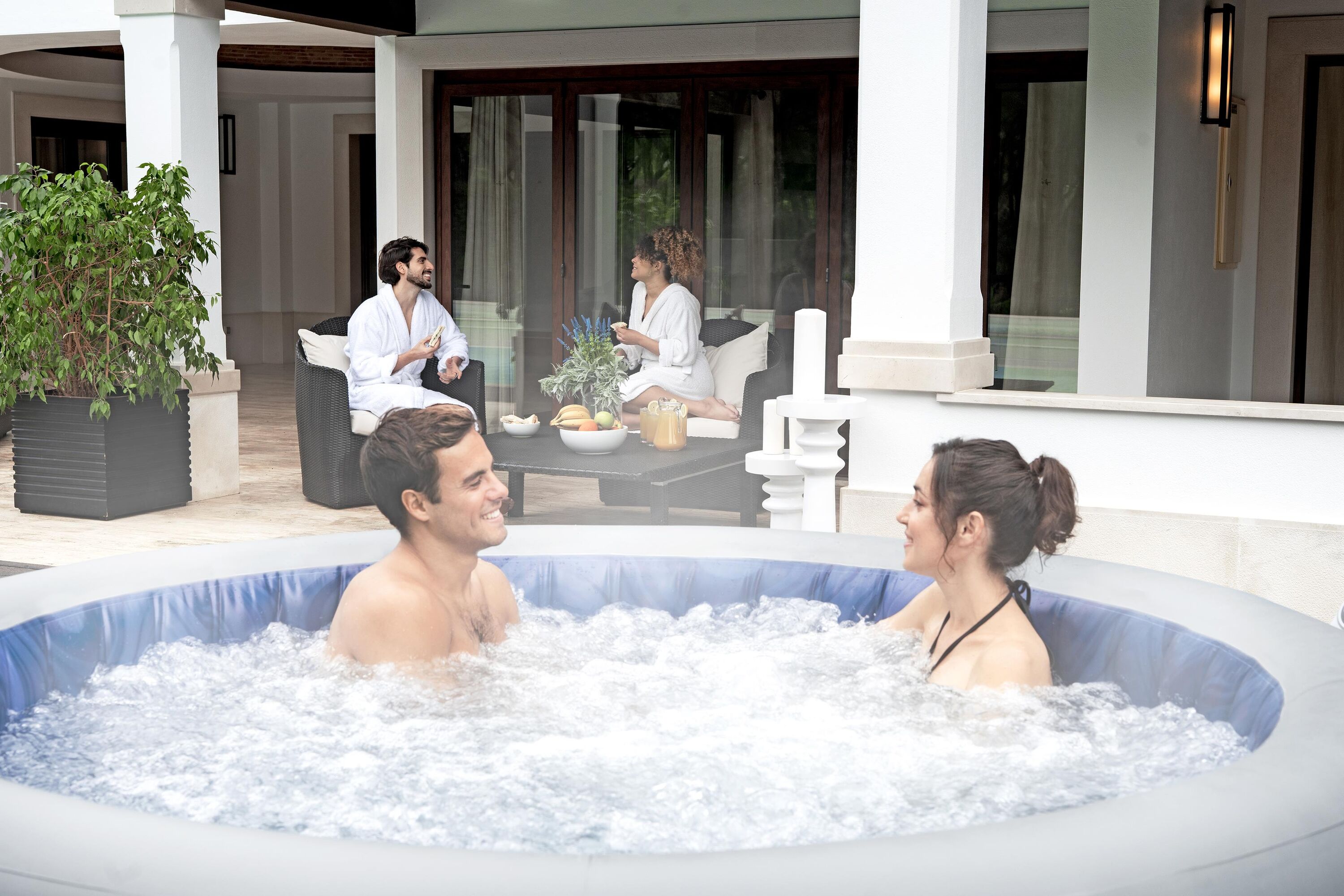 Opblaasbare bubbelbaden Lay-Z Spa Lay-Z-Spa Santorini HydroJet Pro opblaasbare spa 5-7 personen Bestway 34