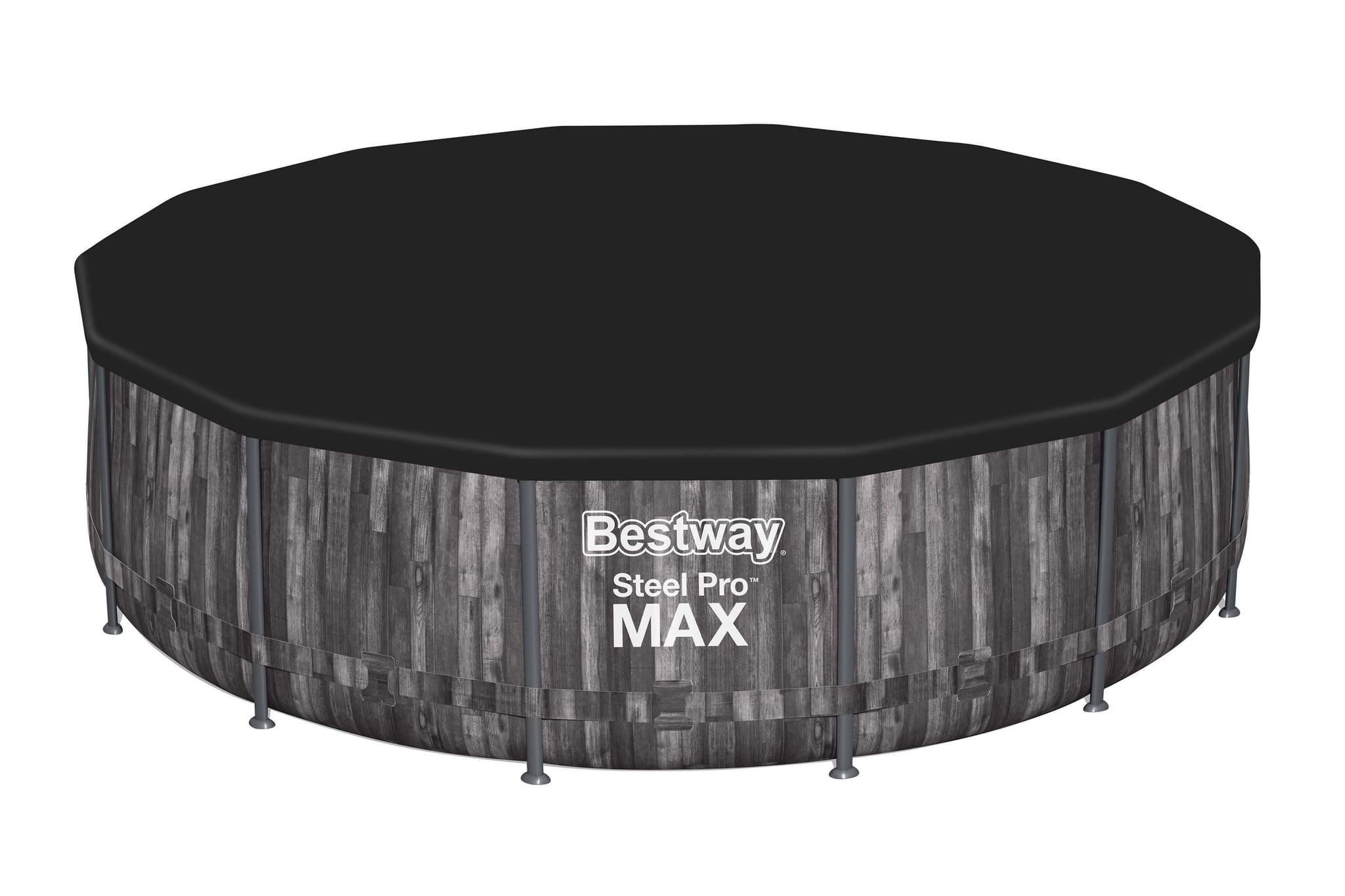 Bovengronds zwembad Steel Pro MAX  bovengrondse ronde set van 427x107 cm donker hout Bestway 4