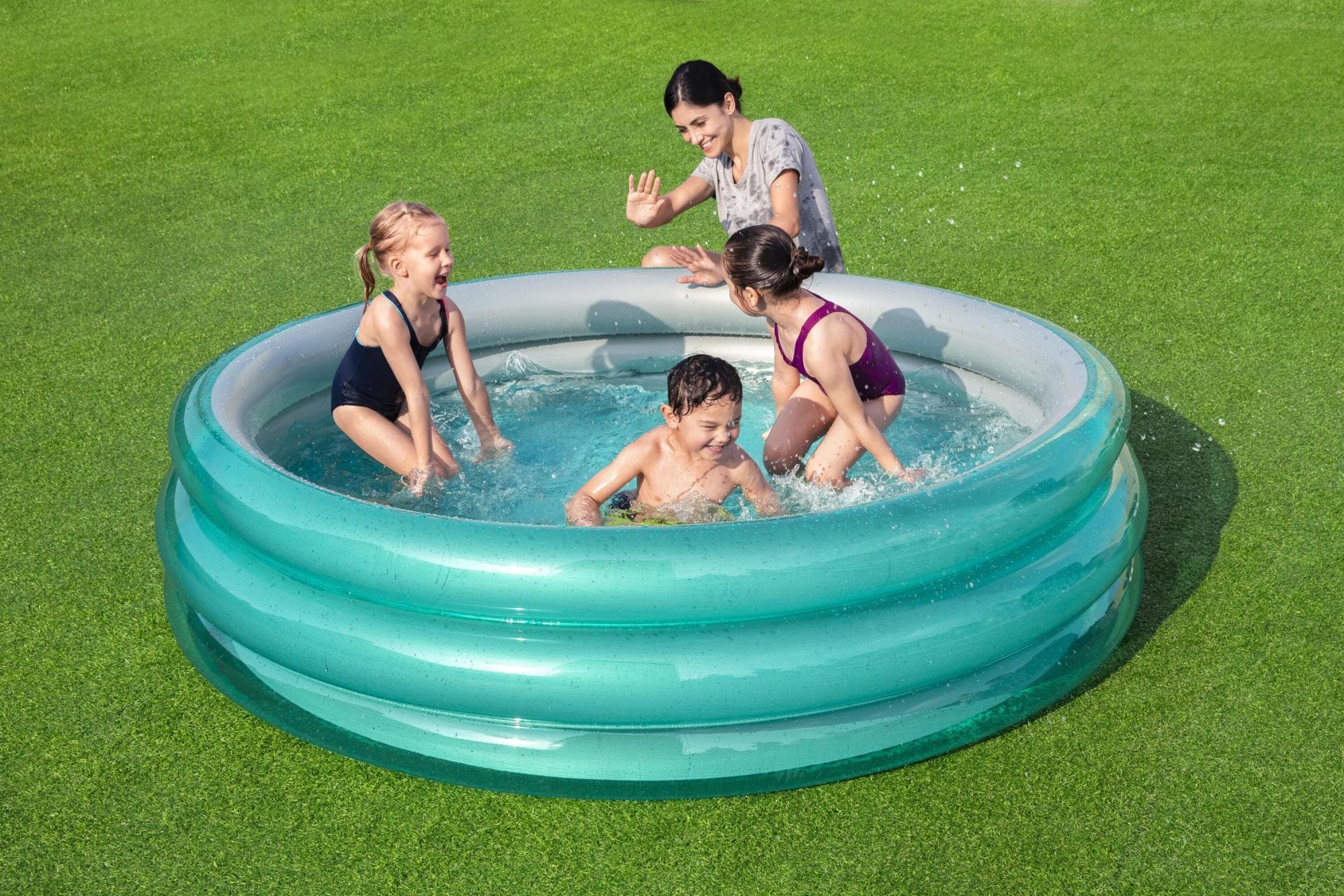 Opblaasbare spullen voor kinderen Bestway Big Metallic speelzwembad met 3 ringen 2,01 m Bestway 2