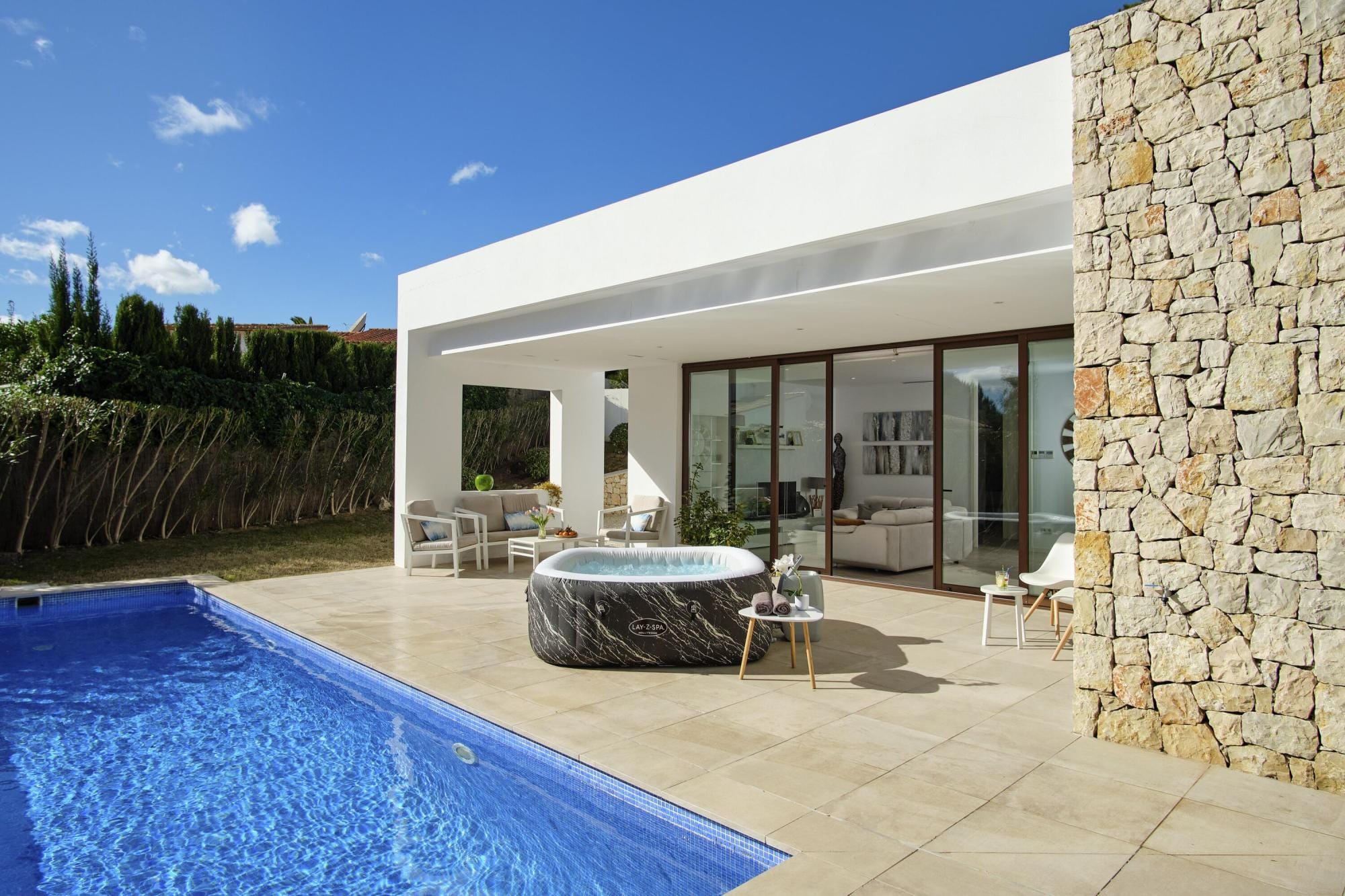 Opblaasbare bubbelbaden Lay-Z Spa Lay-Z-Spa Hollywood Luxe AirJet  Opblaasbare Spa met Ledverlichting voor 4-6 Personen Bestway 3