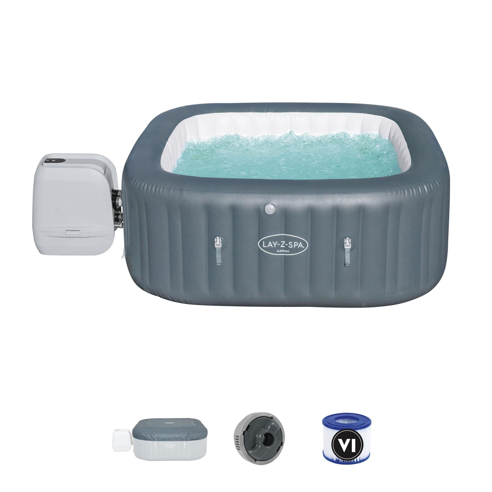 Opblaasbare bubbelbaden Lay-Z Spa Lay-Z-Spa Hawaii HydroJet Pro opblaasbare hottub 4-6 personen Bestway 1