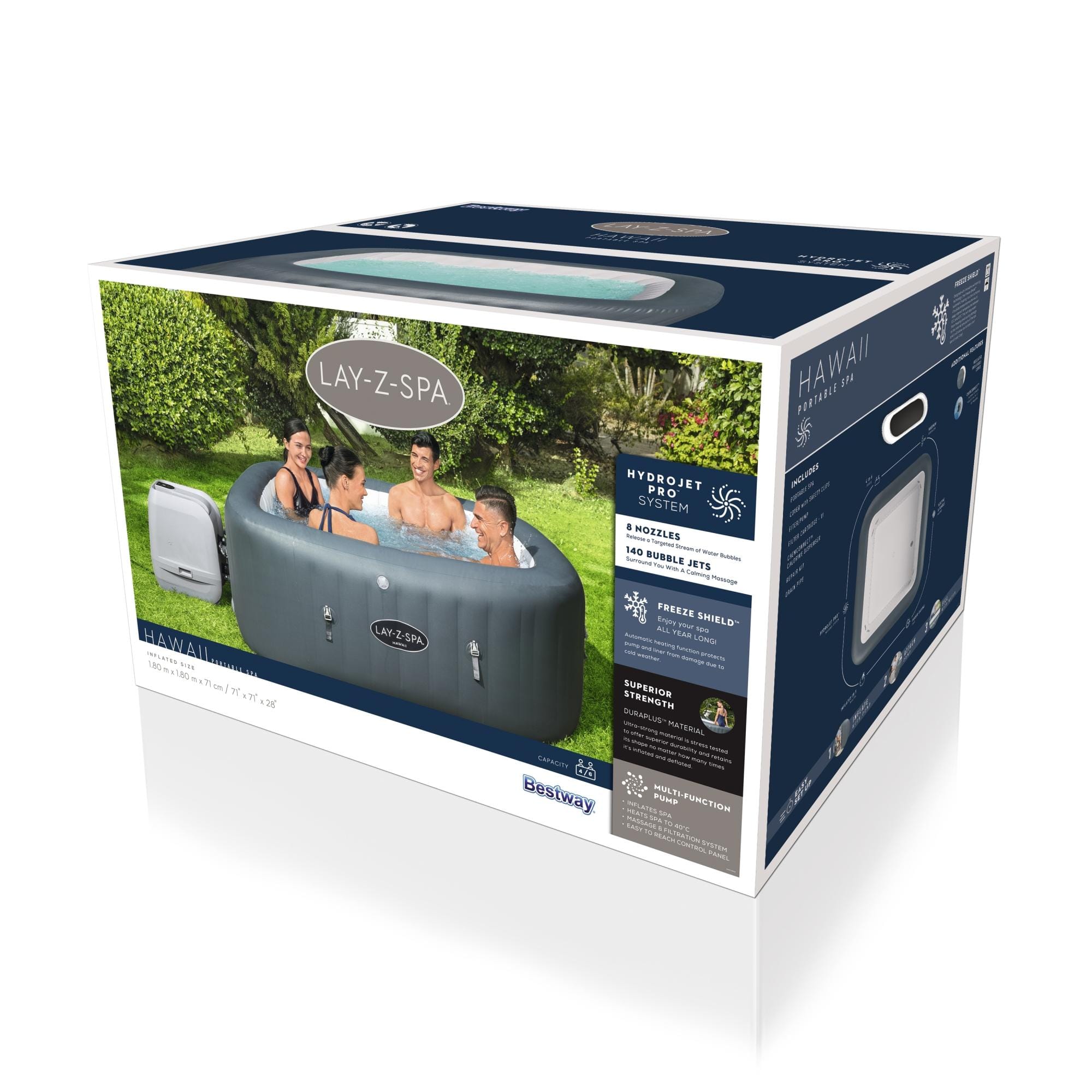 Opblaasbare bubbelbaden Lay-Z Spa Lay-Z-Spa Hawaii HydroJet Pro opblaasbare hottub 4-6 personen Bestway 15
