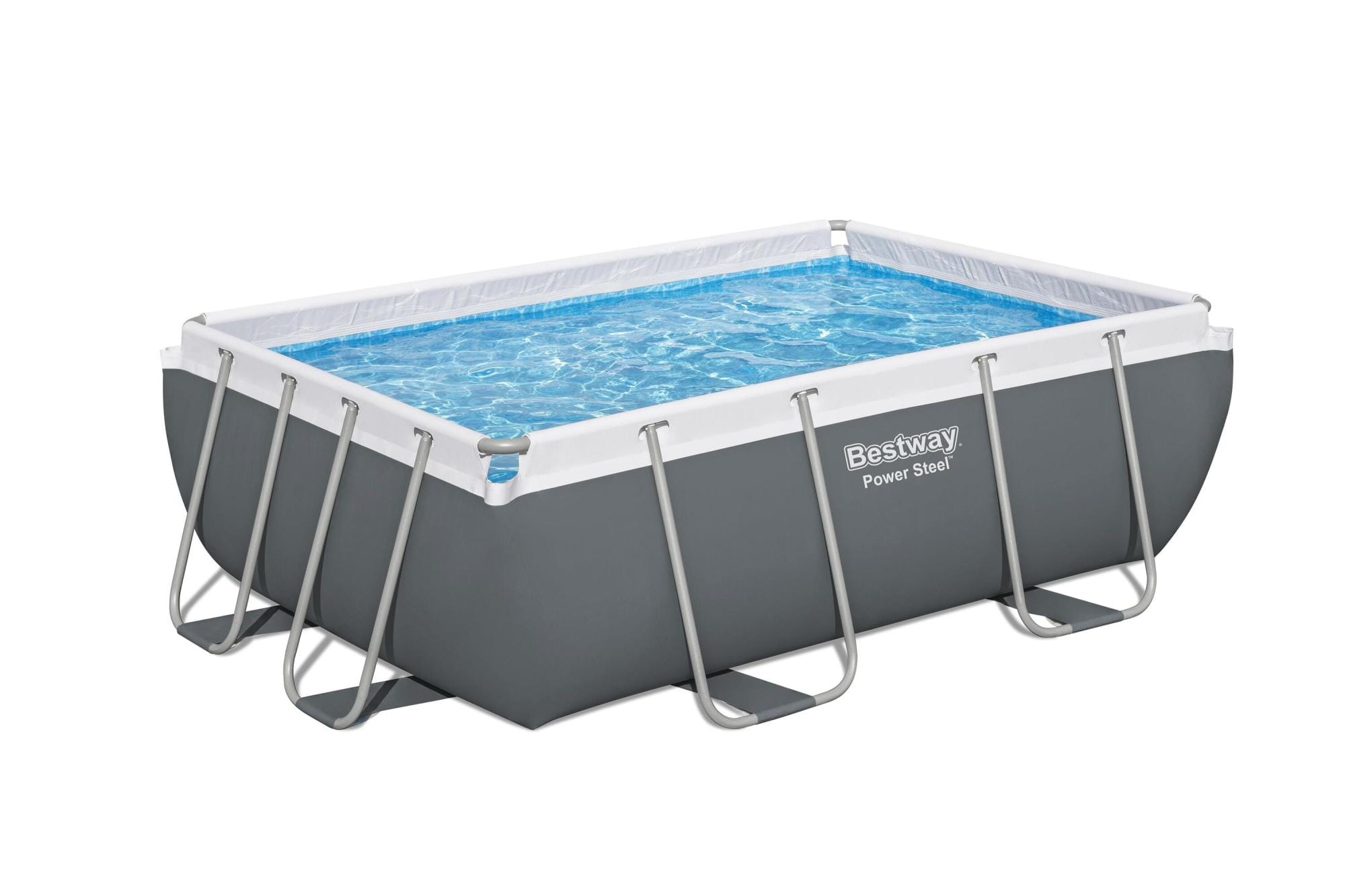 Bovengronds zwembad Power Steel bovengrondse rechthoekige set van 282x196x84 cm Bestway 1